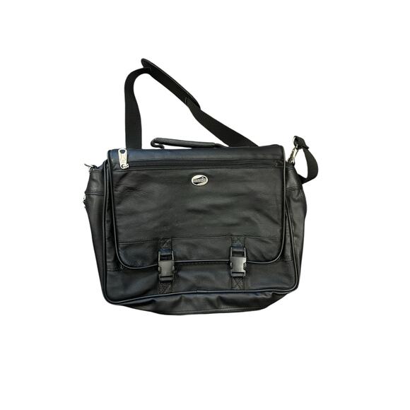 American Tourister Black Shoulder Carry-On Travel Bag Expandable with Strap - Picture 1 of 9